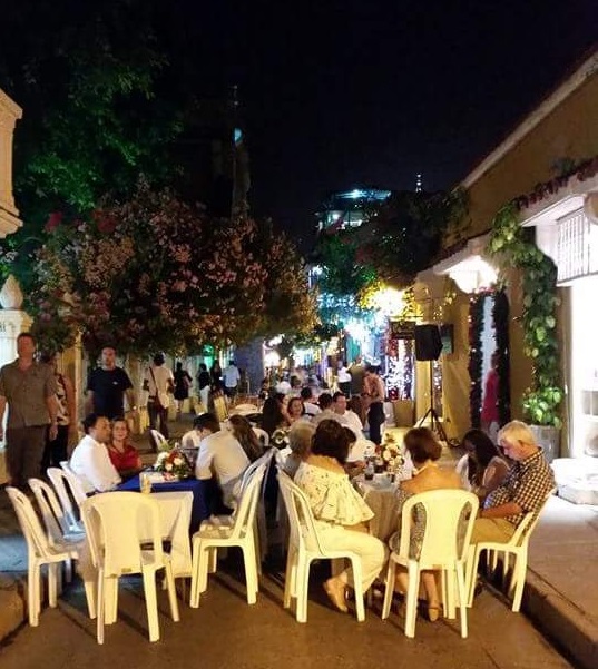 Ruas no revéillon de Cartagena - Colômbia